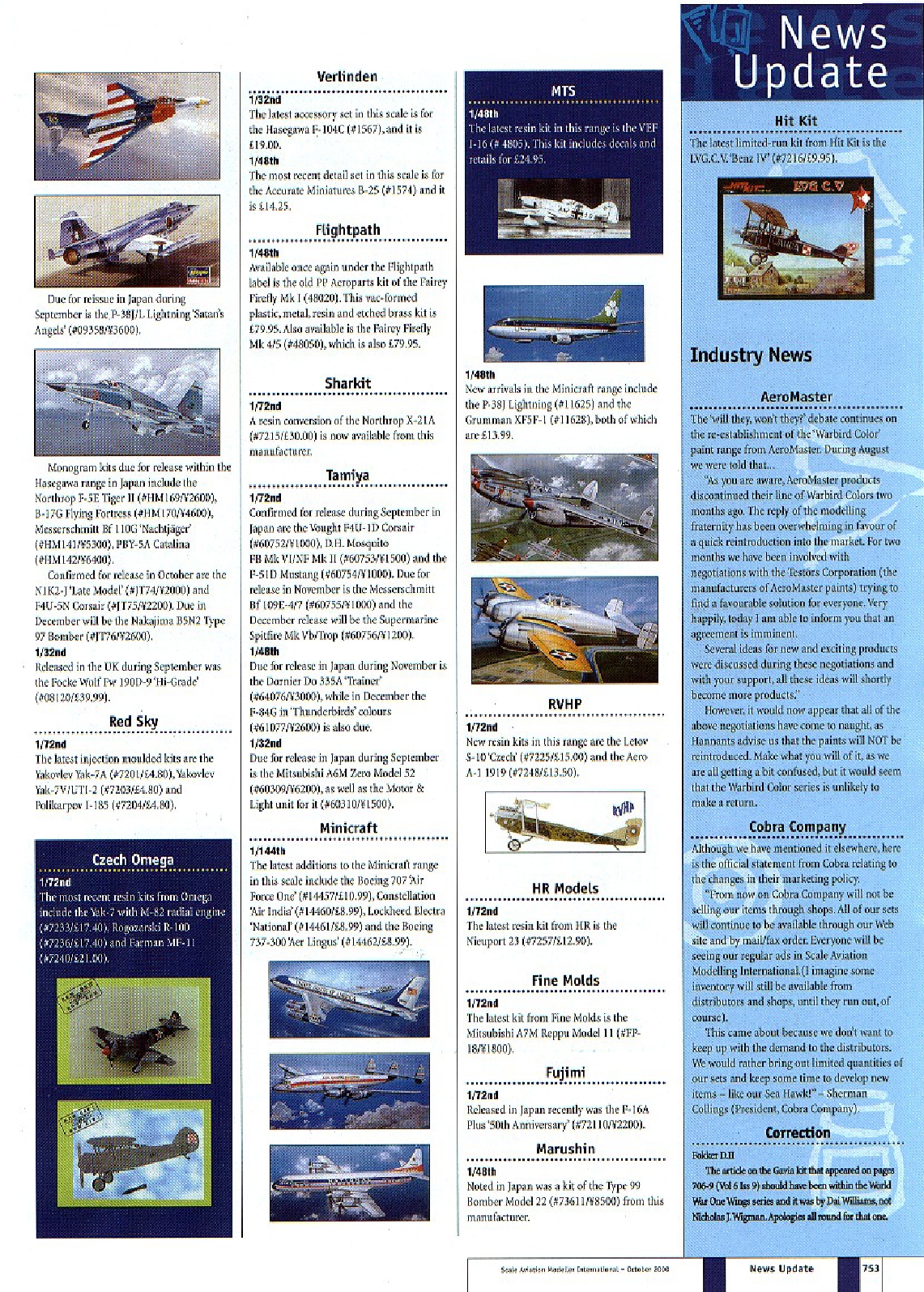 Scale Aviation Modeller International 2000-10